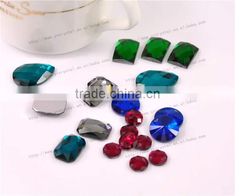 Crystal mirror glass rhinestone no hotfix flat back rhinestone