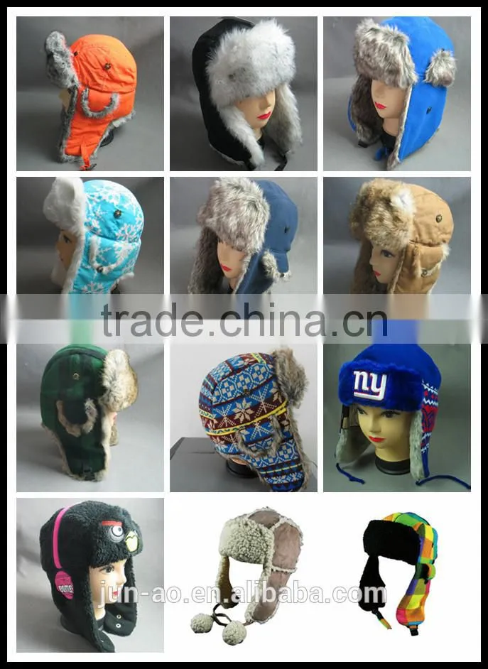 faux fur winter trapper hat