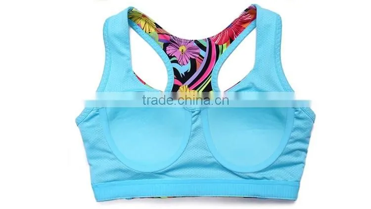 Fashion High Impact Sublimated Reversible Racerback Sports Bra