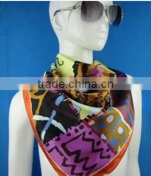 OEM Print Silk Scarf For Women Promotion & Premium Scarf Silk Scarf new design scarf Poly Scarf & Cashmere Scarf