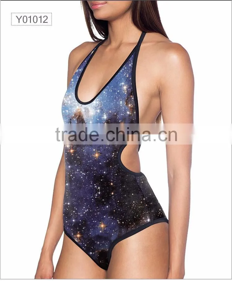 2017 Blue Celebrity One Piece Swimwear