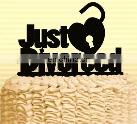 Just Divorced Acrylic Cake Topper Divorce Theme Cake Decorations