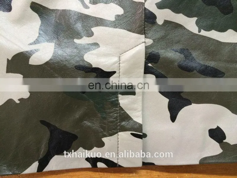 Ladies' elegant camouflage color skirt with slit at back