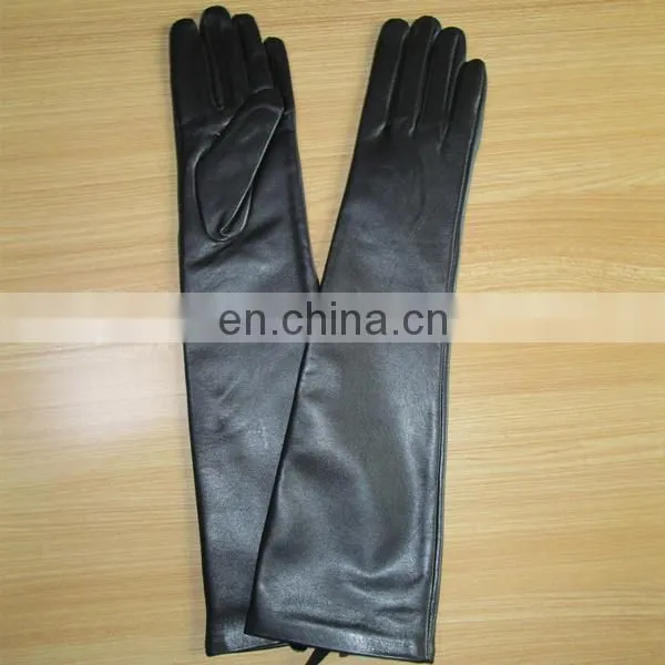 Ladies Long Genuine Soft Nappa Leather Gloves