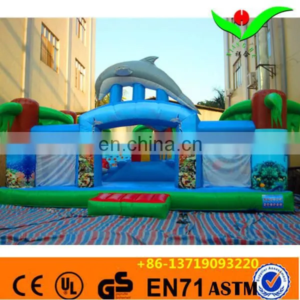 Commercial undersea air inflatable jumping castle with blower in guangzhou