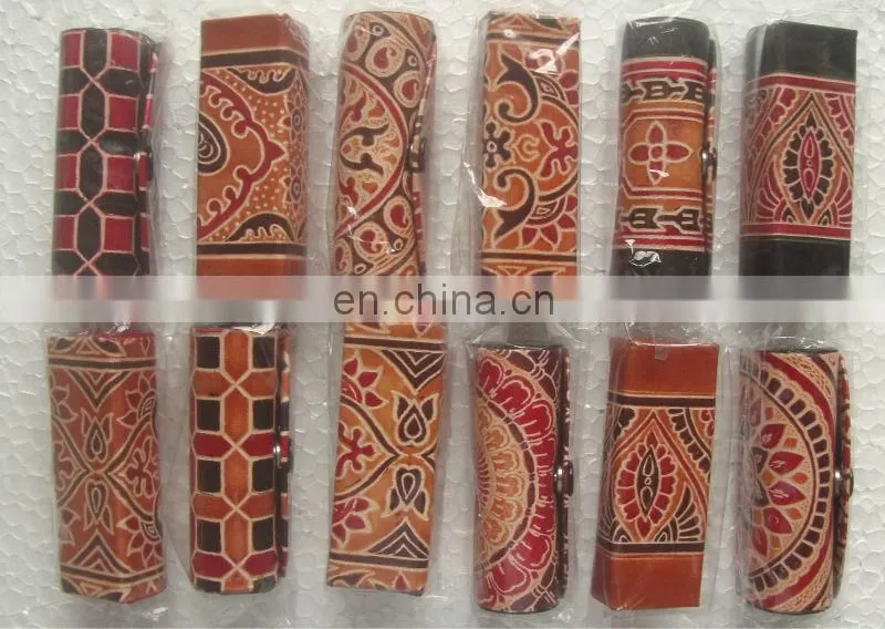 Designer leather lipstick case manufacturer, original leather lipstick case exporter