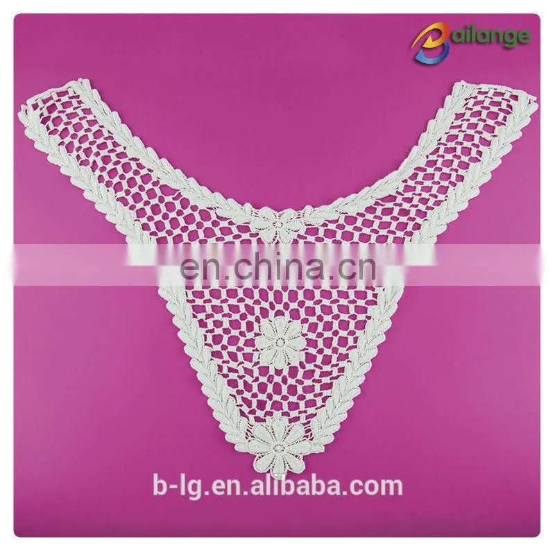 Bailange neck design white color cotton ladies stylish band neck design