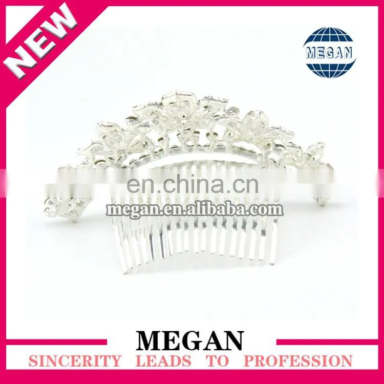 Women Wedding Crystal Flower Tiara Rhinestone Handmade Hair Crown