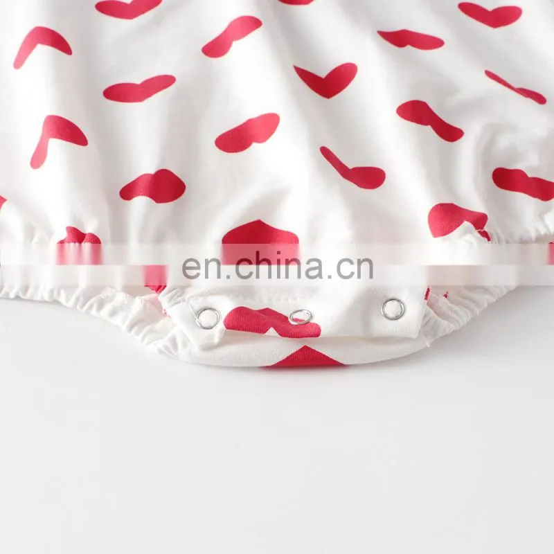 Lovely Infatns Clothes Fleece Full Sleeve Peach Heat Printed Baby Girls Hoodie Romper