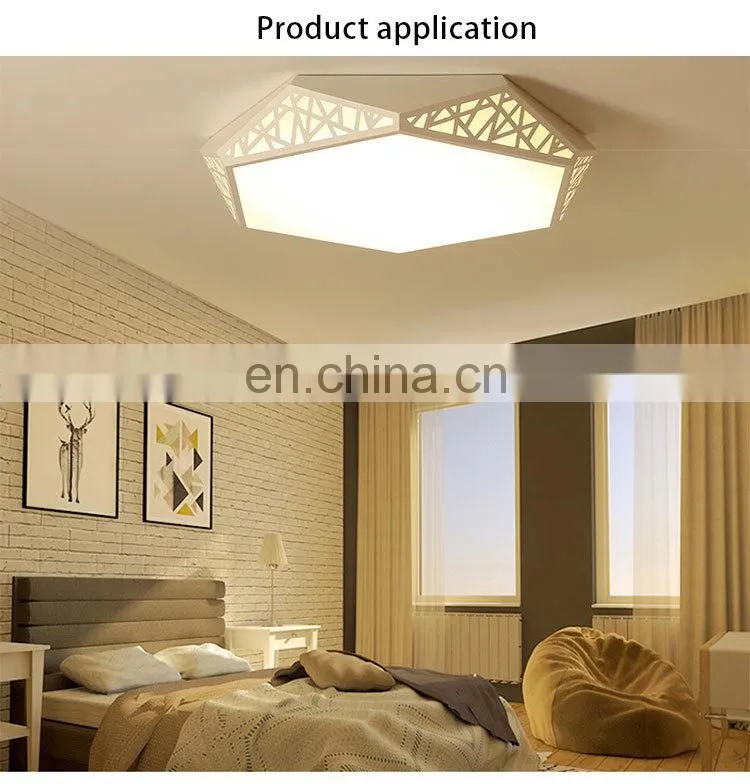 Fashion personality round LED ceiling lamp living room simple warm romantic art lights