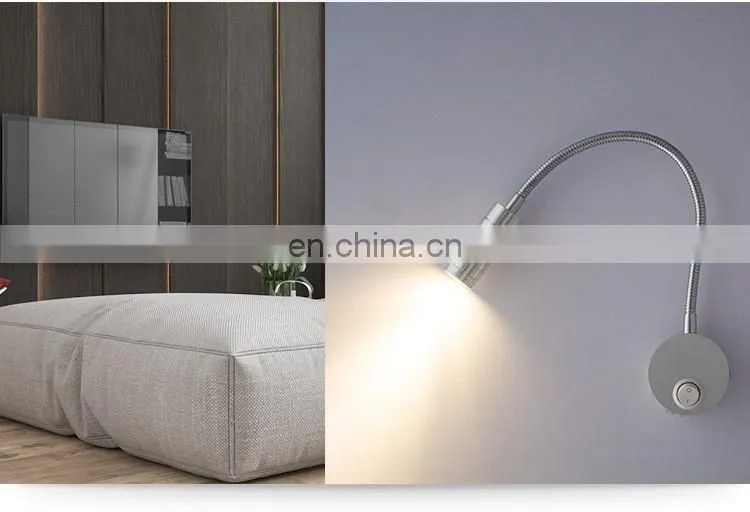 3W Wall Light Flexible Hotel Reading Lamp