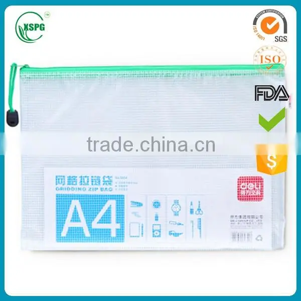 2016 New design China wholesale document PVC bag/PVC mesh bag/PVC document bag