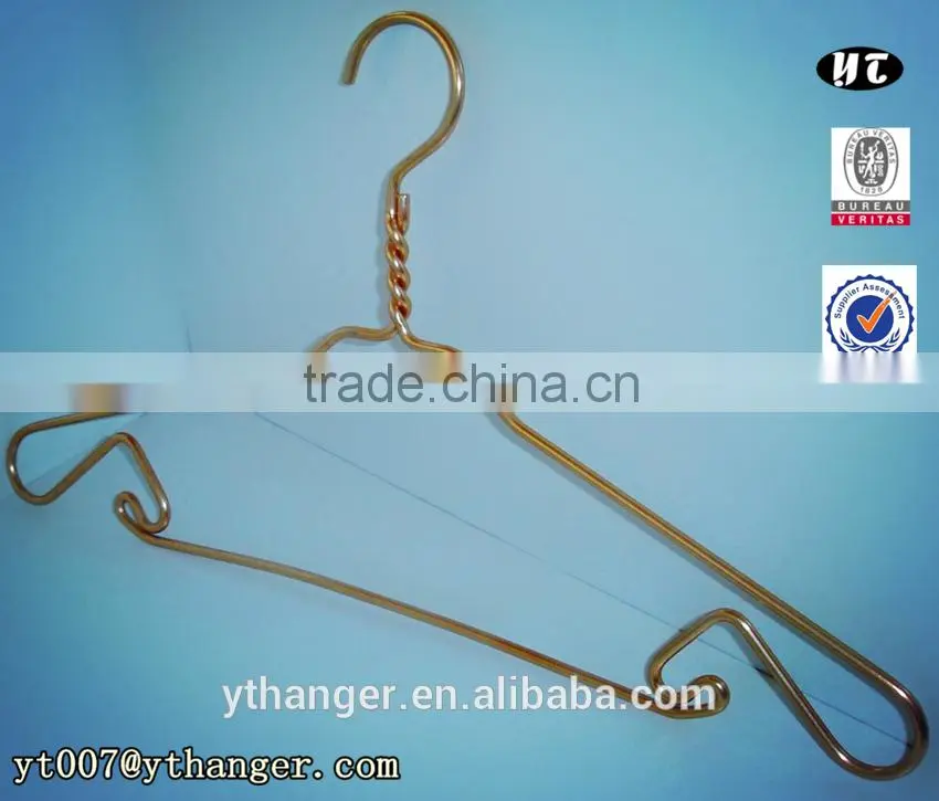MH-YT-004 electroplate purple bronze colored wire metal hanger