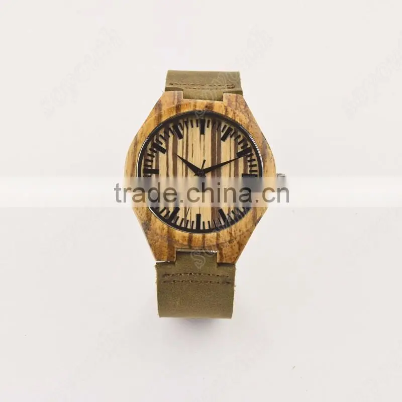 Japanese Movement Zebra Wood watch wrist watches