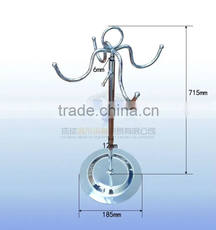 4-Way metal countertop bags display rack