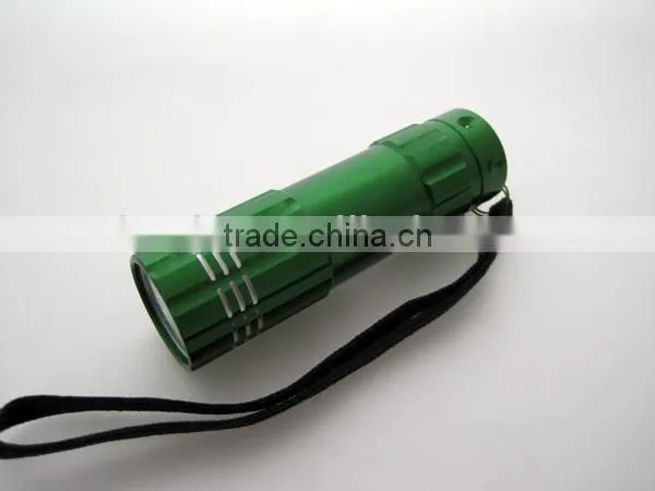 9led aluminium pocket mini flashlight torch