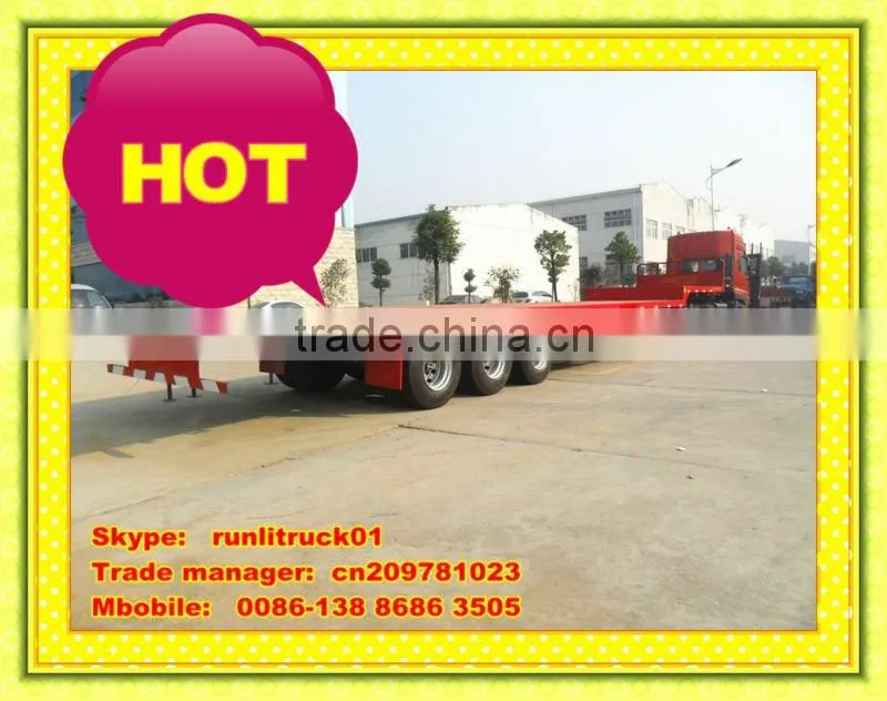 low bed trailer with 3 axles