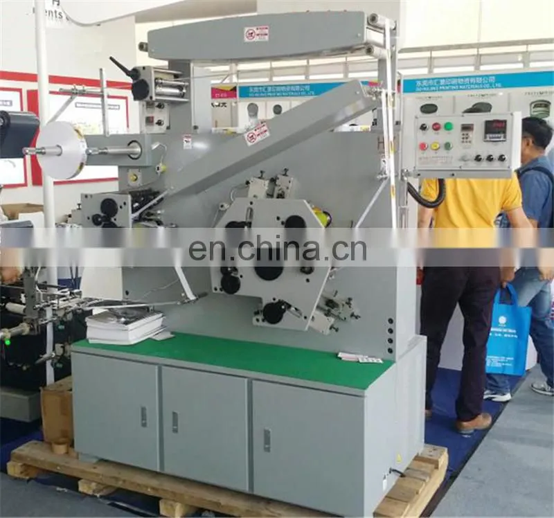 UGS42S double side coated nylon taffeta label flexo printer, barcode woven satin ribbon flexographic printing machine
