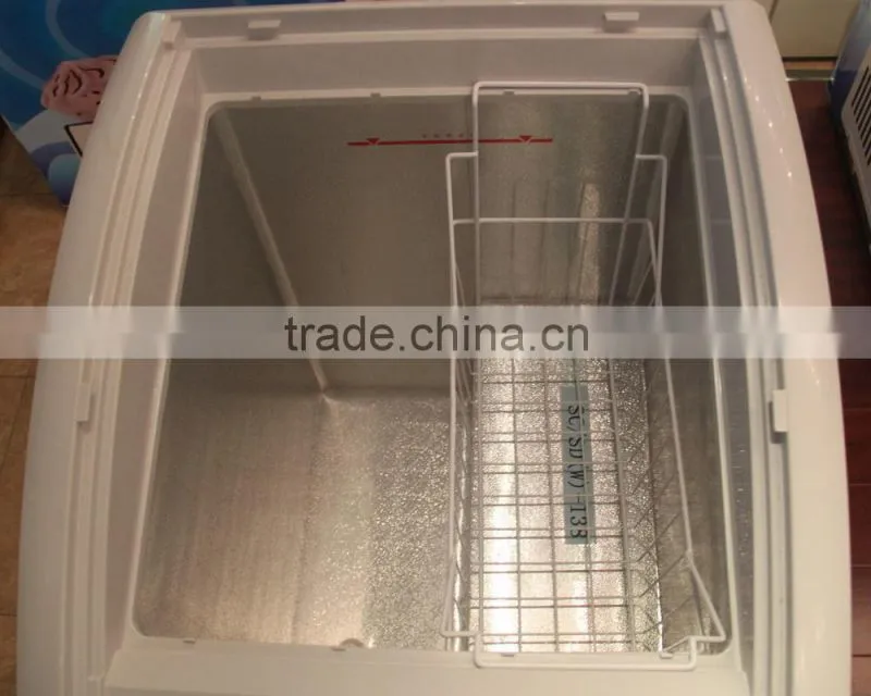 138L White glass small refrigerator freeze ice cream