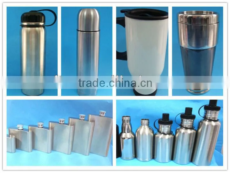 2-8 oz flat Stainless Steel Bottle for wine, steel wine bottle