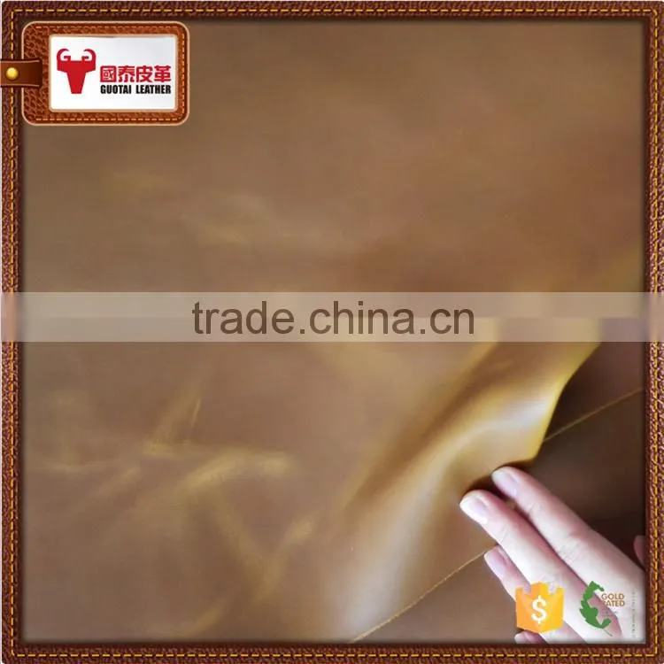 genuine crazy horse leather supplier in China