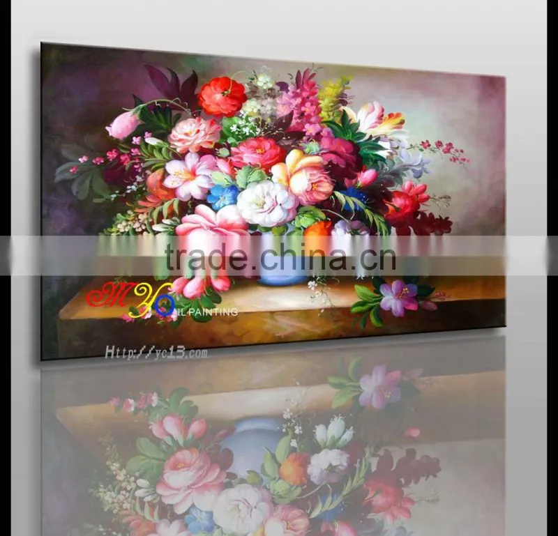 still life decor flower fabric oil painting for home,hotel decor ct-66