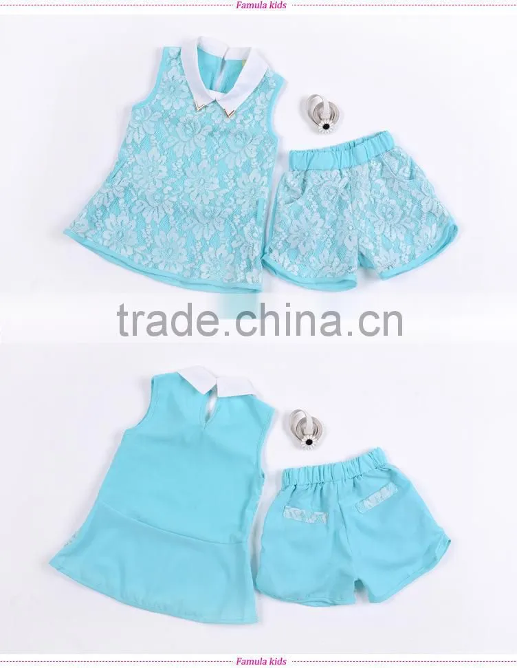 2015 summer shorts girls leisure suit cute children alibaba China Supplier