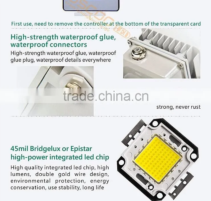 Oscoo Top-Sale IP65 Die Casting Aluminium CE&Rohs 10W RGB LED Flood Light Square Light with Colorful Lights
