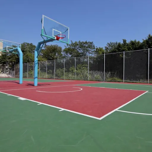 outdoor basketball court fence (1)