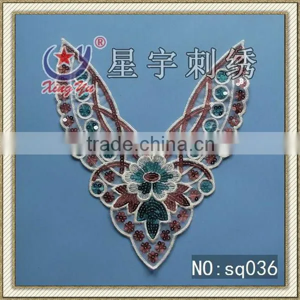 Hot Sale the most popular fashionable Design Ladies Sequin Collar Neck Piece