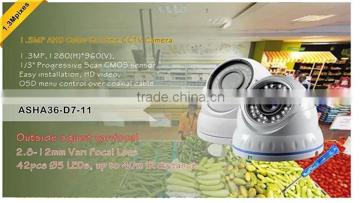 AHD CCTV Protection , AHD cctv Products AHD CCTV Camera HD video OSD menu control over coaxial cable, outside adjust varifocal