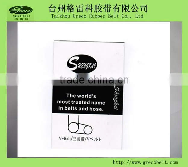 Triangle v belt, wrapped v belt 3V