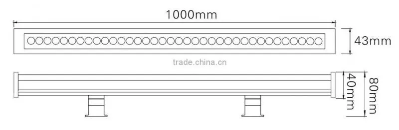 High quality RGBW led wall washer DMX512 led wall washer light 18w