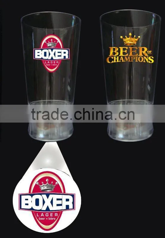 2015 LED flashing cup with logo , 12oz led plastic cup,led glowing cup