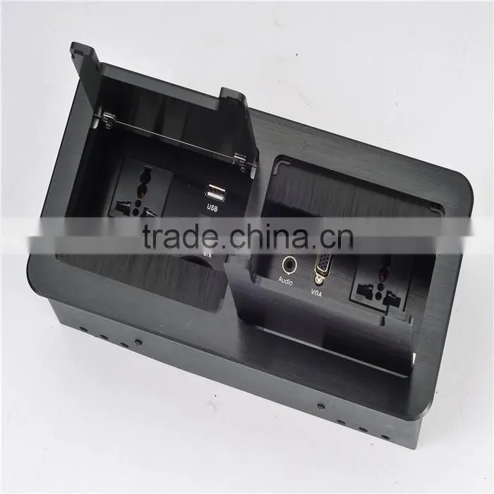 BW-T645 Flip Up AC Inlet Socket / Aluminum Desk Socket
