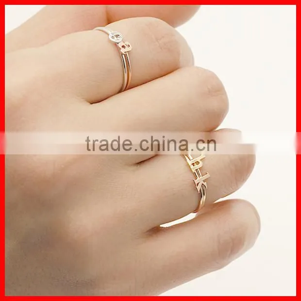 Most Popular New Design white Gold Ring Finger Jewelry Wedding Rings