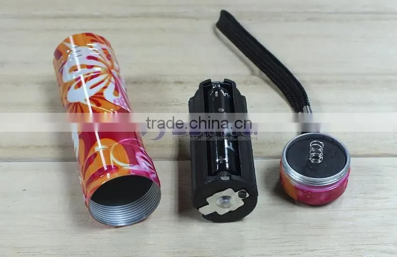Baking Varnish 90mm 160lm Alloy Aluminum 9 LED Torch