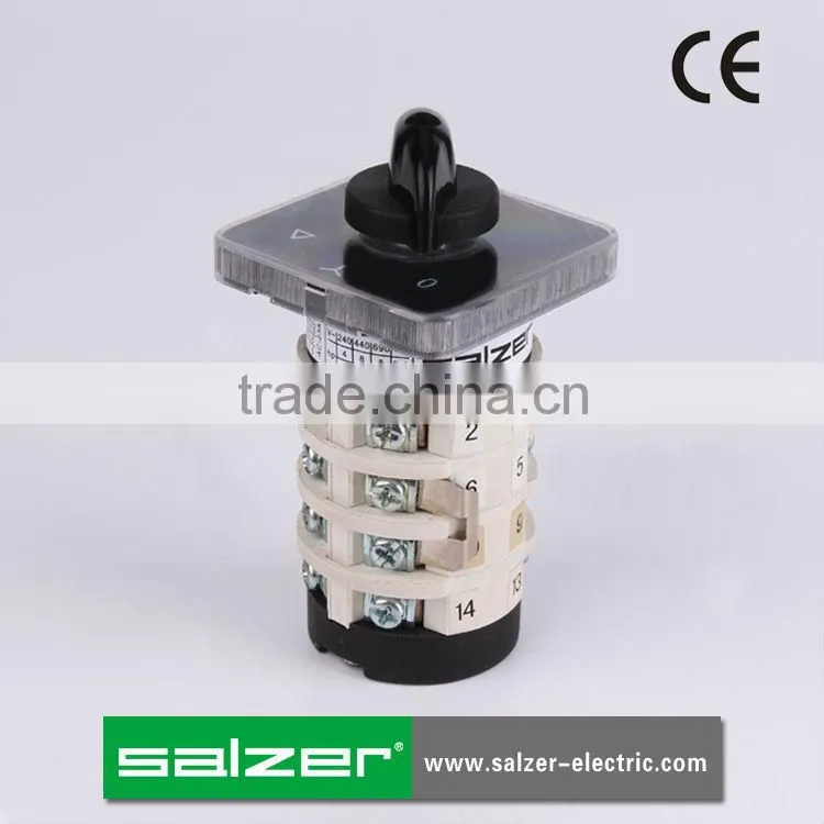 Salzer SAB16 rotary switch 3 position O-Y-DELTA (CE Approved)