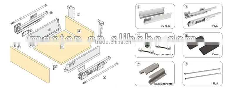 MEATON push open drawer