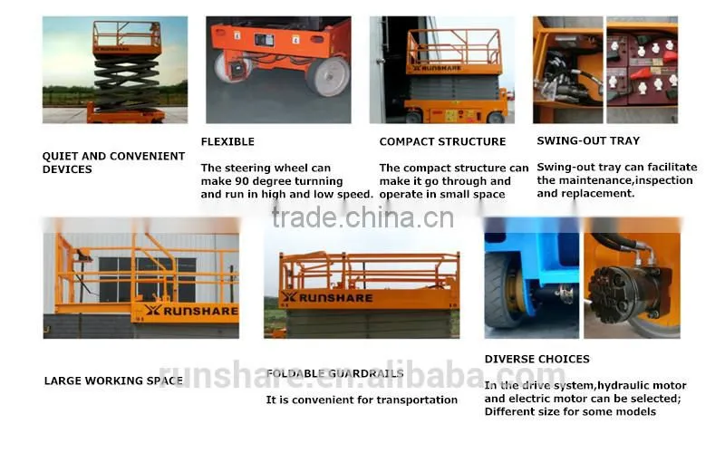 self propelled Genie 5m scissor lift