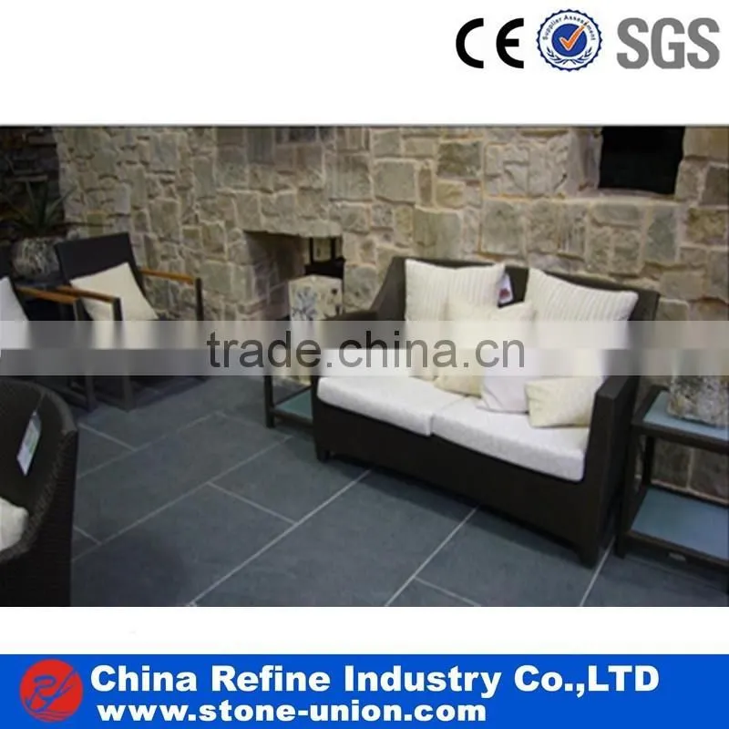Honed hainan grey basalt outdoor flooring tiles