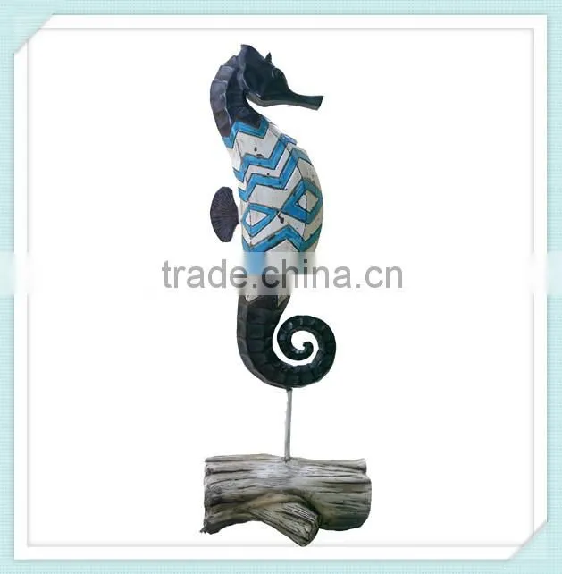 Hot Sell Resin Craft in Seahorse Shape for Home Decoration