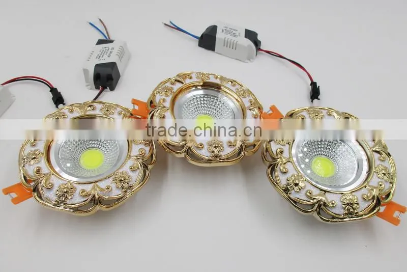 European LED Ceiling Light COB Lamp 3W 5w Resin + Aluminum LED Downlight