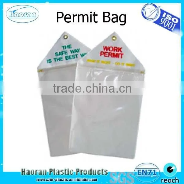 Letter a4 size vinyl work permit wallet