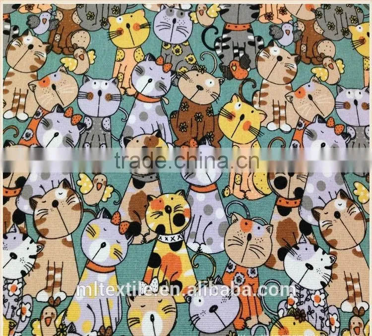 Waterproof polyester cotton cartoon sofa fabric and promotion,good quality fast delivery