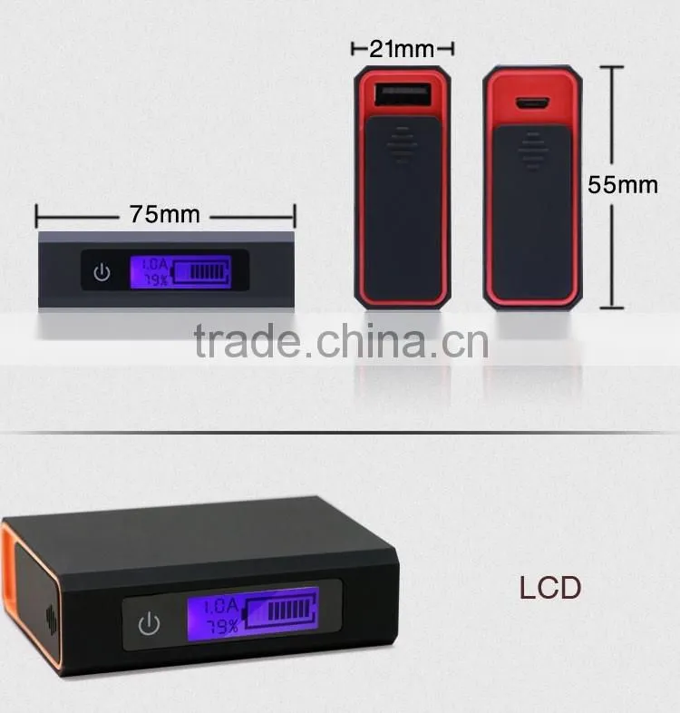 High quality LCD Display 5600mAh power bank with dustproof
