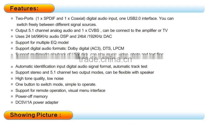 digital to 5.1 analog audio converter