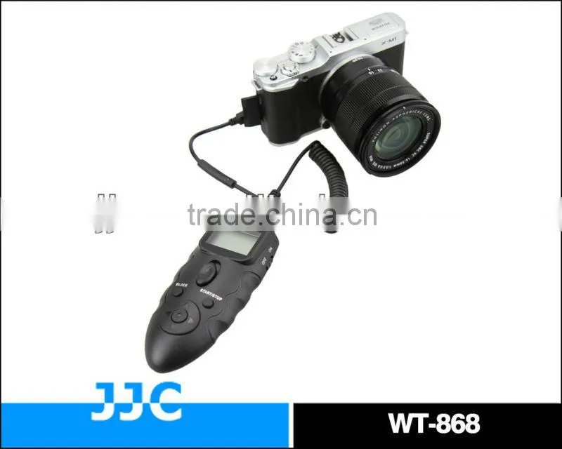 JJC Dual LCD Display WT-868 2.4G versatile RR-90 wireless timer remote control & wired remote switch For FUJIFILM X-E2 X-M1 etc