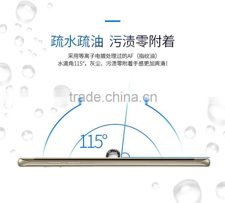 hot sell screen shield colored clear tempered glass screen protector for Samsung S7 edge