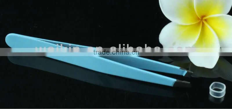 Blister Card Pack Best Beauty Slant Tweezers with Blue Coat
